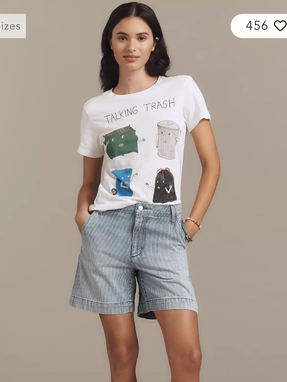 NEW XSmall Anthropologie Unfortunate Portrait Talking Trash Graphic Tee NWT